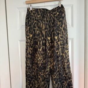 Leopard silky straight leg AllSaints pants size M